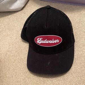 Budweiser Black Hat with Red Logo
